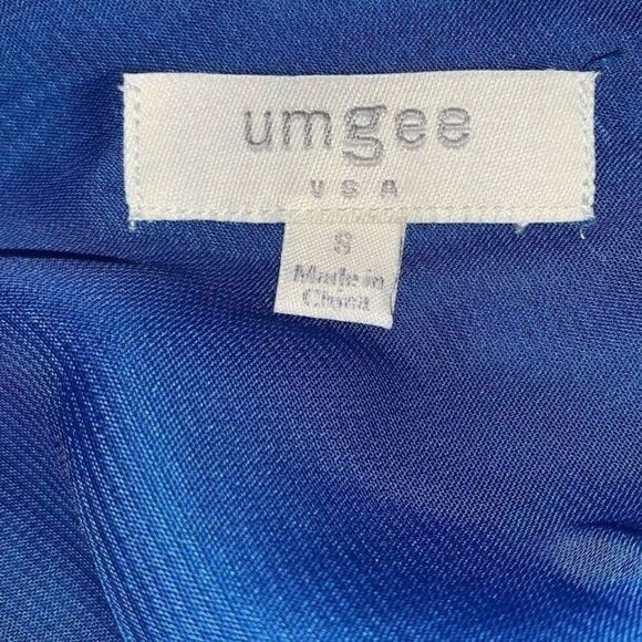 Umgee Blue Bell Sleeve Trapeze Dress Size Small - Picture 3 of 5